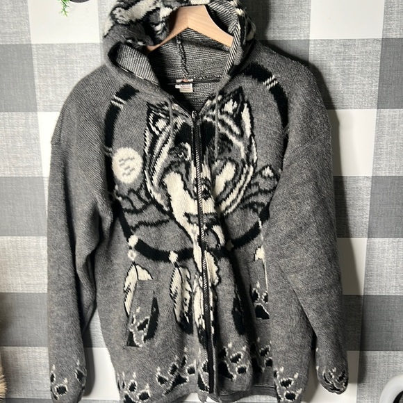 all indians natuve wear Jackets & Blazers - All Indians Native Wear Zip Up Cardigan